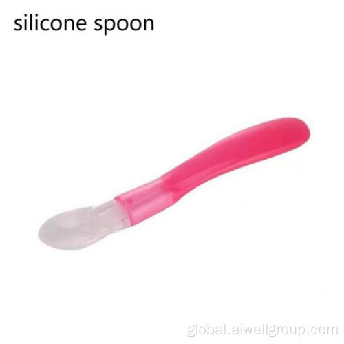 Silicone Spoons For Eating Baby Soft Spoon Baby Feeding Tableware Silicone Supplier